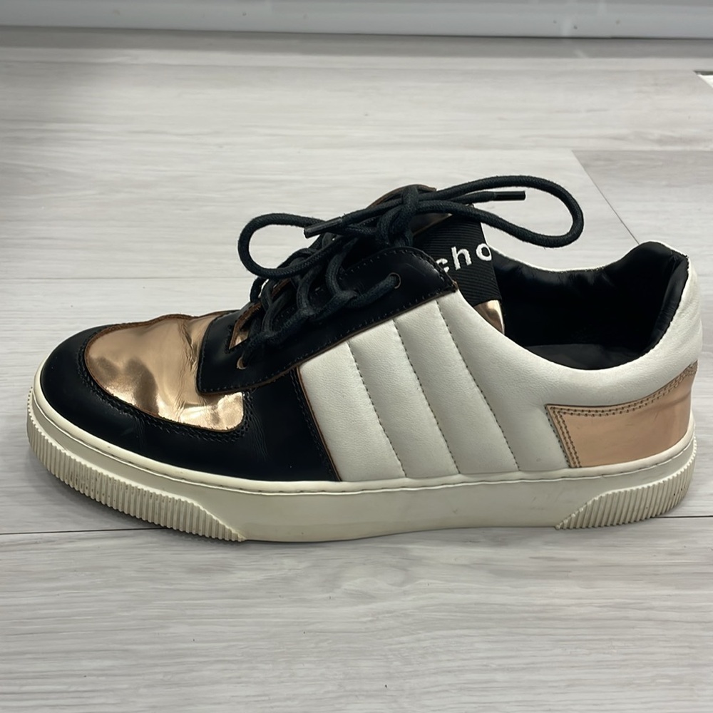 Proenza Schouler Black, Cream & Rose Gold Metallic Sneakers Size 36 - Picture 8 of 16